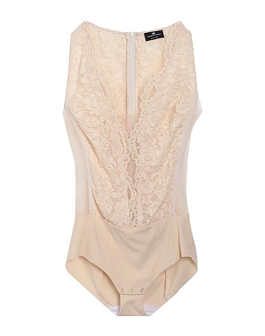 ELISABETTA FRANCHI TOPWEAR Beige 60% Polyamide, 40% Viscose