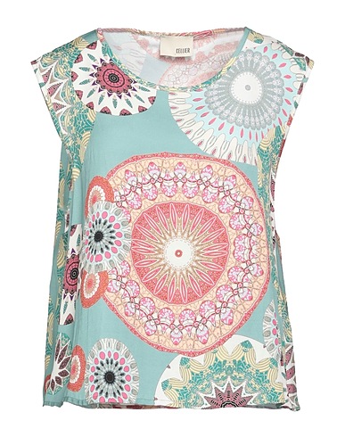 CELLIER Top Sky blue 60% Viscose, 40% Linen