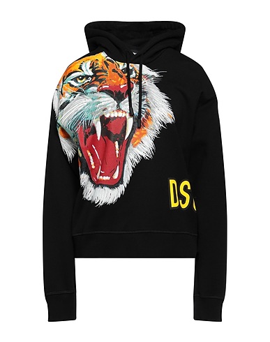 DSQUARED2 Толстовка Чёрный 100% Хлопок, Эластан