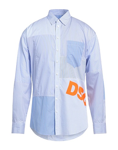 DSQUARED2 Striped shirt Sky blue 100% Cotton
