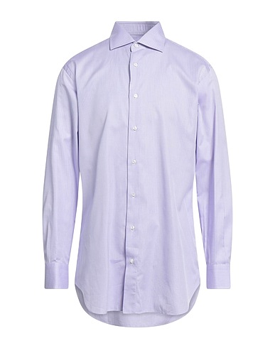 BRIONI Checked shirt Lilac 100% Cotton