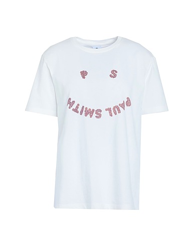 PS PAUL SMITH T-shirt Avorio 100% Cotone organico