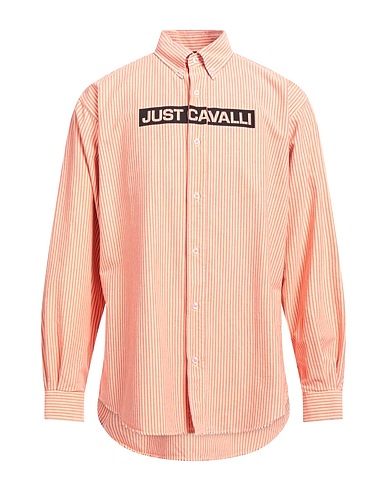 JUST CAVALLI Striped shirt Orange 100% Cotton