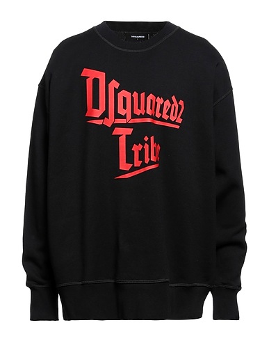 DSQUARED2 Felpa Nero 100% Cotone, Elastan
