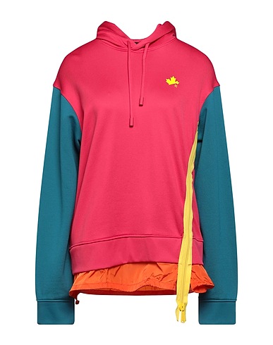 DSQUARED2 Hooded sweatshirt Fuchsia 55% Polyamide, 45% Cotton, Elastane