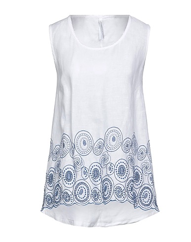 LFDL LA FABBRICA DEL LINO Top White 100% Linen