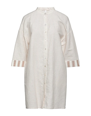 LFDL LA FABBRICA DEL LINO Linen shirt White 58% Linen, 42% Cotton