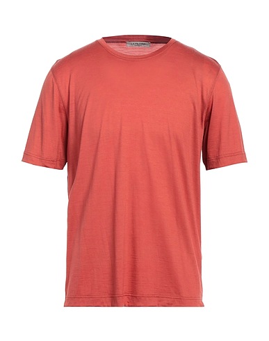 LA FILERIA Basic T-shirt Rust 100% Cotton