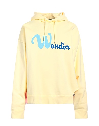 DSQUARED2 Hooded sweatshirt Pastel yellow 100% Cotton, Elastane