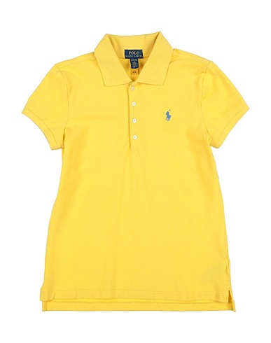 POLO RALPH LAUREN Polo shirt  Stretch Piqué Polo Shirt 
 Yellow 98% Cotton, 2% Elastane