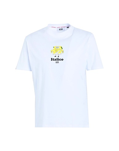 GCDS T-shirt X SPONGEBOB White 100% Cotton