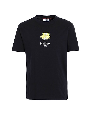 GCDS T-shirt X SPONGEBOB Black 100% Cotton