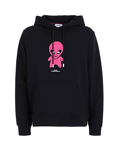 GCDS Hooded track jacket  Black 100% Cotton