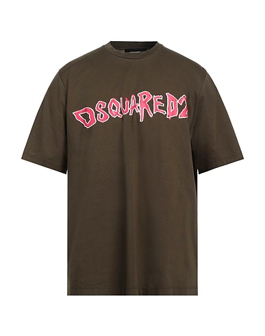 DSQUARED2 T-shirt Verde militare 100% Cotone