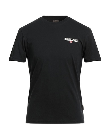NAPAPIJRI T-shirt Black 100% Cotton, Elastane