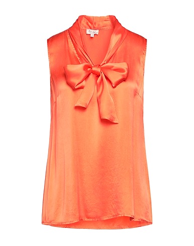 HER SHIRT HER DRESS Top Tomatenrot 94% Seide, 6% Lycra®