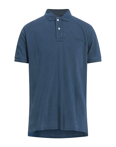 ROŸ ROGER'S Polo shirt Navy blue 100% Cotton