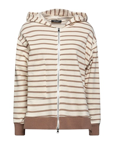 ARAGONA Hooded sweatshirt Ivory 100% Cotton
