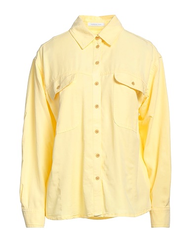 PATRIZIA PEPE Solid color shirts & blouses Pastel yellow 100% Lyocell