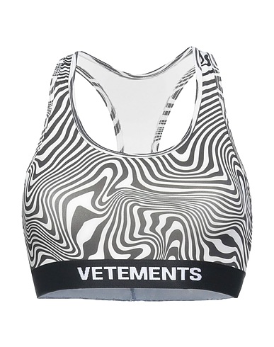 VETEMENTS Crop top Ivory 80% Polyamide, 20% Elastane