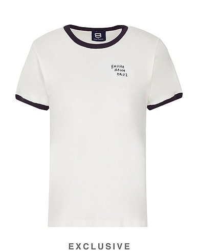 8 by COCO CAPITÁN T-shirt THE EASY TEE NAVY Bianco 100% Cotone