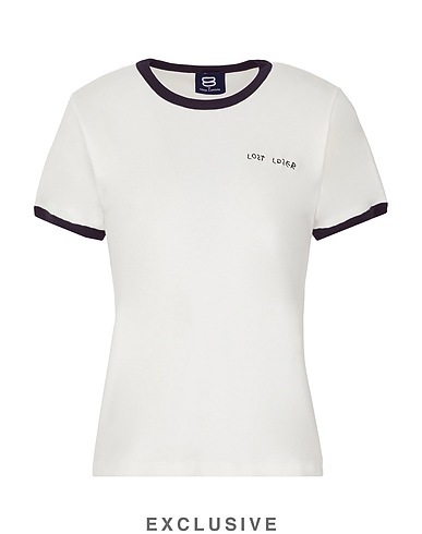 8 by COCO CAPITÁN T-shirt THE EASY TEE BLACK White 100% Cotton