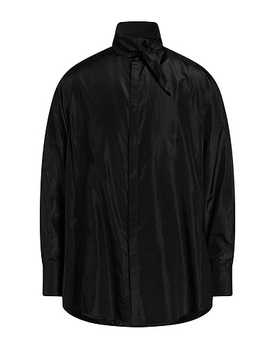 VALENTINO GARAVANI Solid color shirt Black 100% Silk