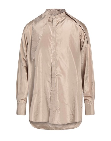 VALENTINO GARAVANI Solid color shirt Khaki 100% Silk