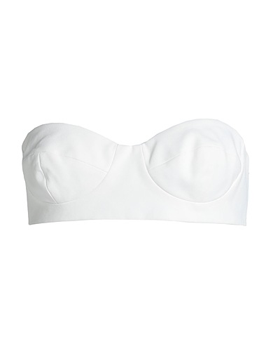 ERMANNO SCERVINO Bustier White 62% Viscose, 35% Acetate, 3% Elastane