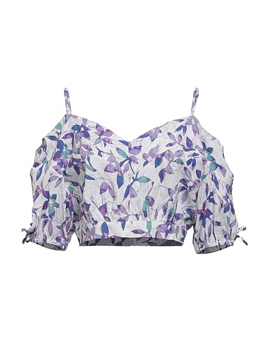 ISABEL MARANT Off-the-shoulder top Mauve 71% Viscose, 23% Silk, 6% Elastane