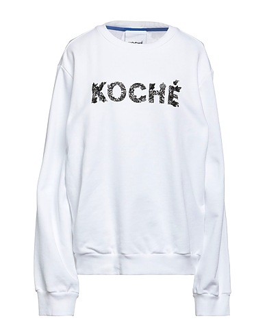 KOCHÉ Sweatshirt White 100% Cotton, Elastane