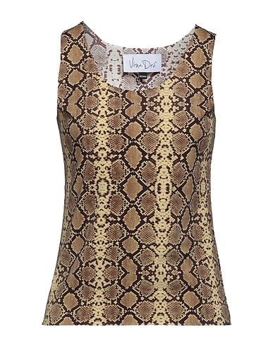 VIRNA DRÒ Tank top Khaki 72% Polyamide, 28% Elastane