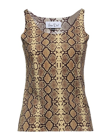 VIRNA DRÒ Vest Dark brown 72% Polyamide, 28% Elastane
