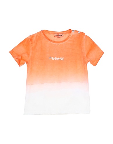 PLEASE T-shirt Orange 100% Cotton