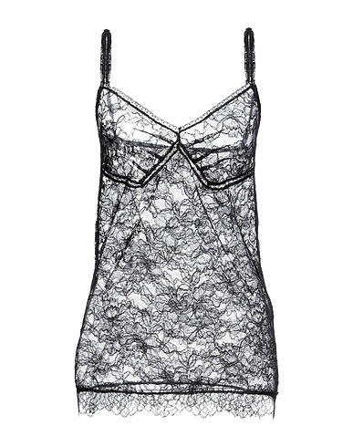 ANNA MOLINARI Top Black 67% Viscose, 33% Polyamide