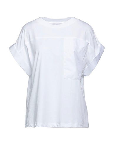ALPHA STUDIO Basic T-shirt White 95% Cotton, 5% Elastane