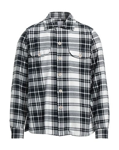 XACUS Checked shirt Black 100% Cotton