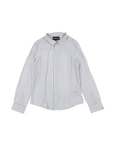 EMPORIO ARMANI 柄入りシャツ ホワイト レーヨン 100%
