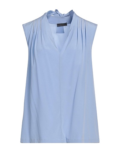 PESERICO Top Light blue 94% Silk, 6% Elastane