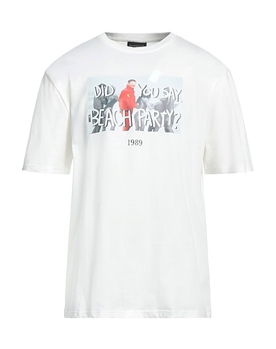 THROWBACK. T-shirt Bianco 100% Cotone