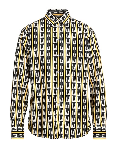 LANVIN Patterned shirt Yellow 100% Cotton