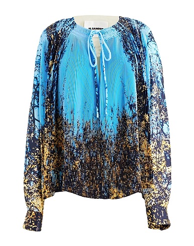 JIL SANDER Top Sky blue 100% Polyester