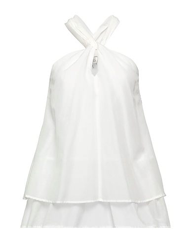ATTIC AND BARN Top Off white 72% Cotton, 28% Silk