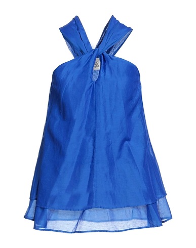 ATTIC AND BARN Top Blue 72% Cotton, 28% Silk