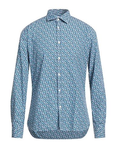 AGLINI Patterned shirt Blue 100% Cotton