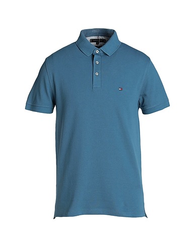 TOMMY HILFIGER Poloshirt Taubenblau 96% Baumwolle, 4% Elastan