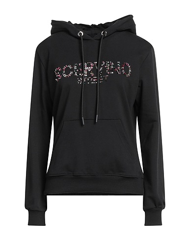 SCERVINO Hoodie Schwarz 95% Baumwolle, 5% Elastan
