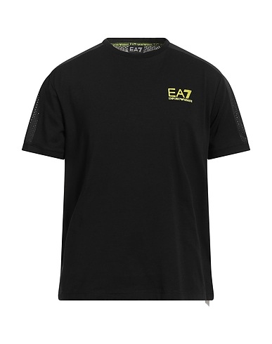 EA7 T-shirt Black 53% Polyester, 43% Cotton, 4% Elastane