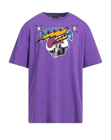 DIESEL Basic T-shirt Mauve 100% Cotton
