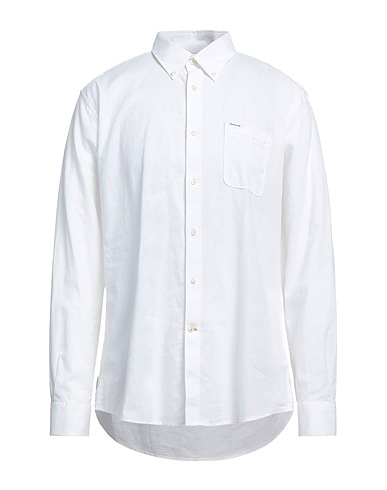 BARBOUR Linen shirt White 55% Linen, 45% Cotton